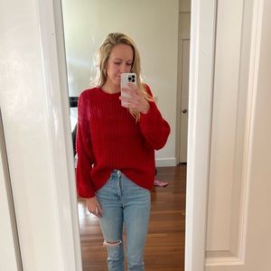 Red Bershka Sweater